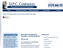 Tablet Screenshot of dpccontractors.co.uk